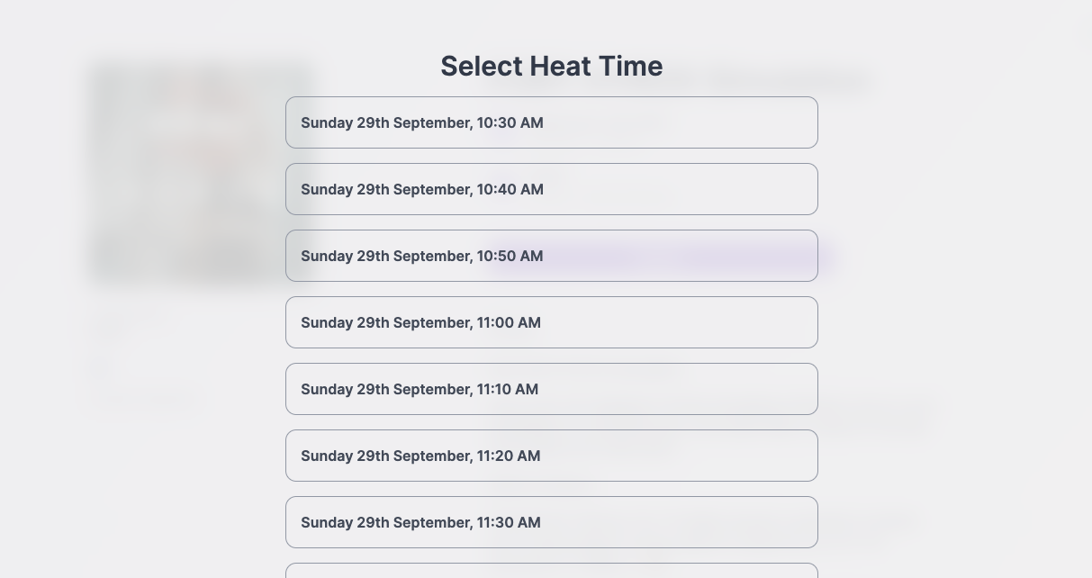 Fort setting up their heats
